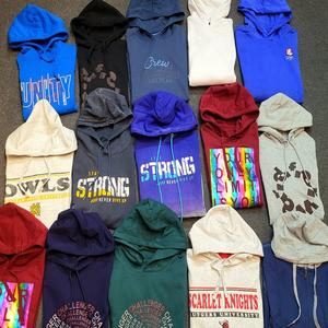 Sudadera con capucha de invierno para hombre al por mayor logotipo personalizado 350Gsm sudaderas casual cuello redondo pulóver con pantalones lisos ventas al por mayor - Product Image 2