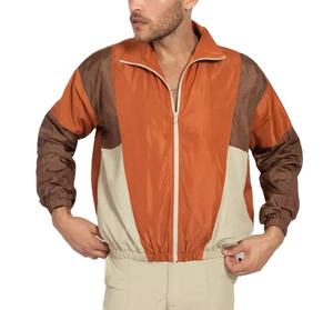 Chaqueta Cortavientos Impermeable Deportiva para Hombre con Logotipo Personalizado de Alta Calidad, Estilo Vintage Retro, Impermeable, para Correr al Aire Libre, con Cremallera - Product Image 1