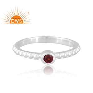 Nuevo diseño de patrón, anillo de piedras preciosas de granate Natural de plata 925 para mujer, joyería personalizada para mujer, regalo para ella - Product Image 3