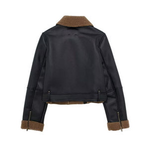 แจ็กเก็ตมอเตอร์ไซค์สำหรับฤดูหนาวบุหนังแท้ระบายอากาศได้ดีทำจากโรงงาน - Product Image 3