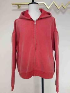 Sudadera con capucha y sudadera en blanco de gran tamaño para hombre con cremallera de peso pesado 100% algodón - Product Image 3