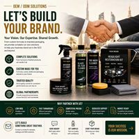 Kit de Restauration de Phares OEM à Marque Privée, Emballage Personnalisé Anglais-Arabe pour Distributeurs des Émirats Arabes Unis et d'Arabie Saoudite