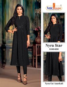 New Designer Pure Rayon Chikan Work Kurti with Embroidery for Casual Wear or EID Festivals - Product Image 5