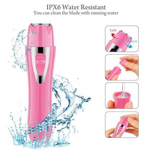 Rasoir électrique portable pour femmes, mini-tondeuse à poils de nez et épilateur facial étanche avec alimentation USB, indolore pour les femmes - Product Image 4