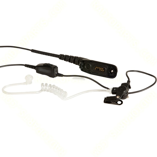 NNTN8459A Black Two-Way Radio Earpiece 1-Wire Surveillance Kit with Global Coverage Specialized Headsets