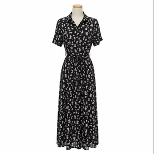 Vestidos Casuales de Tafetán Transpirable con Estampados por Transferencia de Calor, Tela Suave y Ligera, Cómodos para Uso Diario, Atuendos de Moda para Mujer - Product Image 1