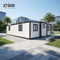 ZYBOX Maison conteneur modulaire préfabriquée robuste et extensible de 40 pieds pour camp minier, bureau, dortoir de travail, maison modulaire en EPS