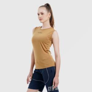Camiseta sin mangas de punto color beige claro - Product Image 3