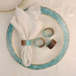 Vente chaude Rond De Serviette Résine Et Bois nouveau style porte-serviettes adapté à la cuisine restaurant bar bureau fête maison vaisselle - Product Image 6