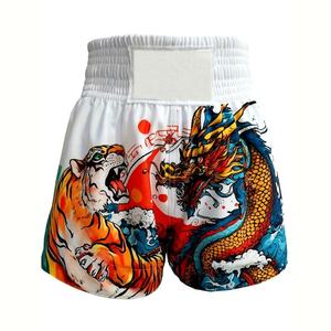 New Arrival 100 % Polyester Sublimated <b>Printed</b> Muay Thai <b>Shorts</b> With Customized Logo Wholesale Price Fighting Gear <b>Shorts</b> - Product Image 2
