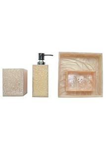 Plateau de gobelet de distributeur de savon en résine ivoire de haute qualité et porte-brosse à dents en couleur pêche ensemble d'accessoires de salle de bain pour hôtels à domicile - Product Image 5