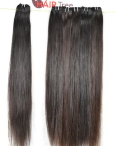 100% naturel non transformé brut indien Temple vierge soyeux vague droite vague profonde faisceau Styles Extensions de cheveux humains - Product Image 1