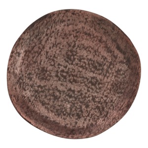 Ensemble de 4 assiettes de présentation modernes en aluminium, design brossé gaufré, finition marron métallique rustique, centre de table pour dîner de Noël - Product Image 2