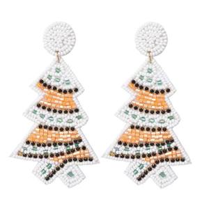 Tendencia Arco Iris Color semilla cuentas bordado pendiente joyería regalo Simple hecho a mano cuentas acrílico Navidad bordado pendientes - Product Image 3