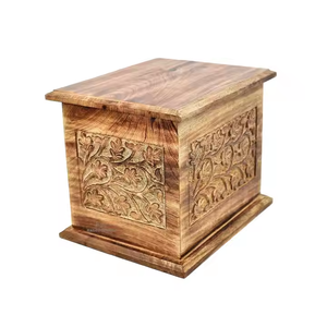 Large Wood Pet Urn Wooden Cremation Urn <b>Memorial</b> Ashes Storage Container Wooden Cremation Urns at Budget Friendly Price - Product Image 4