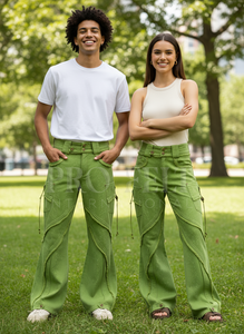 2026 New Custom Clothing Whole Sale Cotton Oversized Flare Sweatpants Men's <b>Y2K</b> Bootcut French Terry Frayed Seams <b>Trouser</b> Pants - Product Image 5