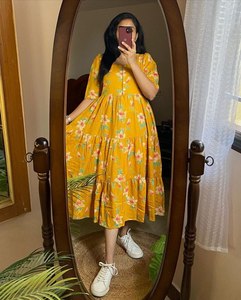 Belle impression de couleur look élégant et marcher dans le confort avec notre nouveau Midi avec des esclaves bouffantes élégantes ensemble parfait - Product Image 2