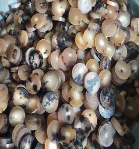 Botón de cuerno de búfalo Natural de alta calidad, espacios en blanco, botón a presión de cuerno de buey, espacios en blanco, decoración de Metal, prendas de estilo de vástago - Product Image 1