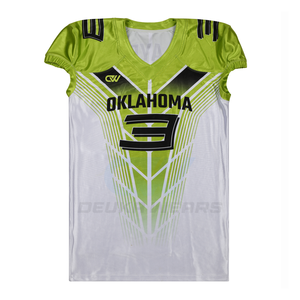 Camiseta de Fútbol Americano Personalizada al por Mayor, de 6 Paneles, Ajuste Deportivo, con Estampado Sublimado, Malla Corta y Resistente, Servicio OEM para Adultos - Product Image 1