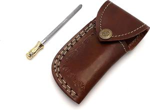 Navaja de Bolsillo Plegable de Acero de Damasco Hecha a Mano con Mango de Madera, Uso Industrial, Perfecta para Caza, Soporte OEM - Product Image 5