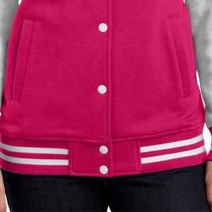 Outdoor Casual Letterman Jacket Soft Feel <b>Fabric</b> Comfortable Layer Snap Front for Travel Street Style and Daily Wear - Product Image 6