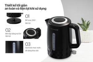 Precio al por mayor 1,8 L Hervidor de agua eléctrico Electrodomésticos Hervidor eléctrico inalámbrico Hecho en Vietnam - Product Image 2