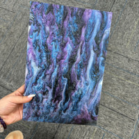 8*12 pouces ciel étoilé fonte marbre feuille acrylique 3mm paillettes nacrées UV bricolage artisanat coupe personnalisable taille bijoux affichage