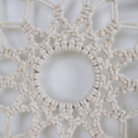 Décoration murale tissée à la main en usine pour la maison et l'hôtel, grand article en macramé, couleur blanche