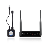 Kit de presentación y uso compartido de pantalla inalámbrica 4K con solución BYOD de Dongle Plug and Play para salas de reuniones de oficina, 1/2 "y 1/2"