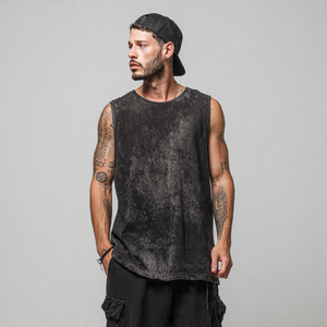 Muscle Fit Bodybuilder Vest Top <b>Men</b> Vintage Washed <b>Trainer</b> Tank Top <b>Men's</b> Workout Fitness Exercise Washed Vest Top Boys - Product Image 6