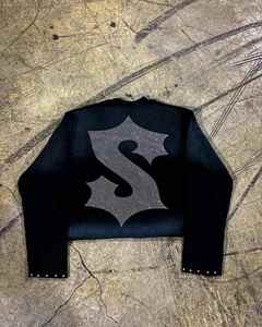 Sudadera Personalizada OEM para Hombre, Cuello Redondo, Algodón, Impresión DTG, Pedrería, Estilo Urbano - Product Image 5