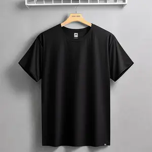 Toptan özel moda erkek tişörtlü ekip boyun düz renk erkek t shirt fabrika fiyat büyük boy erkek t shirt yapmak bangladeş