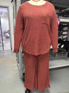 Ensemble décontracté en tricot à capuche pour femme en 2 pièces, manches longues, respirant, taille plus, tenue assortie d'automne, uni, au-dessus du genou - Product Image 5