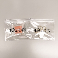 Pochette à bijoux en PVC avec fermeture éclair, transparente givrée, logo personnalisé, emballage transparent pour bijoux, vente en gros pour présentation de cadeaux