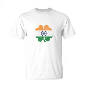 T-shirt Shamrock de la Saint-Patrick avec drapeau et inscription « Kiss Me I'm Indian » pour promotions - Product Image 2