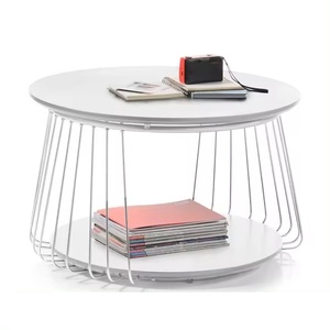 Tables d'appoint de conception de forme ronde en métal en gros d'usine avec dessus en marbre meilleurs meubles de matériel maison café et hôtels Table de décoration - Product Image 5