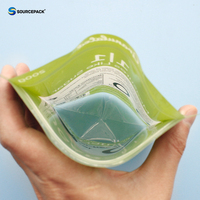 Sachets alimentaires thermoscellables en plastique transparent, finition brillante, avec fermeture éclair, personnalisables, à fond plat avec fenêtre