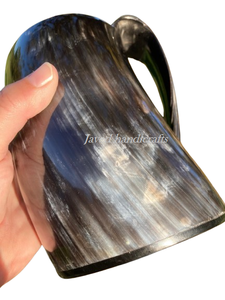 Taza de cuerno de buey de lujo, empuñadura de estilo náutico, nuevo diseño del mejor fabricante para cerveza, café, beber, pulido, venta al por mayor - Product Image 4