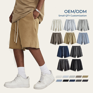 Shorts de survêtement en molleton de coton pour homme STREETLAB, taille élastique, couleur unie, respirant, style streetwear, S-2XL - Product Image 1