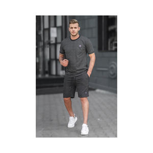 Pantalones cortos informales de verano a la moda para hombre al por mayor, traje tejido transpirable de color sucio a bajo precio - Product Image 6