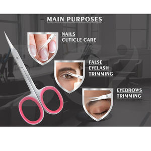 Tijeras de uñas para cutículas de acero inoxidable de la más alta calidad, herramienta de manicura y pedicura de forma recta de punta fina con hoja curva afilada - Product Image 6