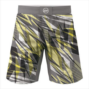 กางเกงขาสั้น MMA ปักลายดอกไม้สำหรับผู้ชายผ้าระบายอากาศมีระบายลายดอกไม้สำหรับต่อสู้คิกบ็อกซิ่งชุดออกกำลังกาย - Product Image 1