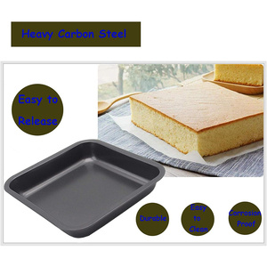 Không dính thép carbon 8 inch Mini Baking Pan vuông bánh khuôn bakeware khay bánh mì, Mini Nougat tấm Cookie - Product Image 6
