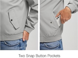 Stylish Versatile <b>Lightweight</b> Men's Windbreaker <b>Jacket</b> Waterproof Canvas Comfortable and Durable - Product Image 4