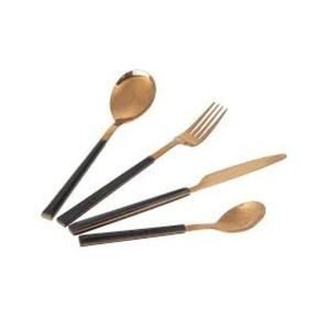 ชุดช้อนส้อมสแตนเลสหรูหรา ด้ามไม้ ชุดเครื่องครัวระดับพรีเมียม สำหรับงานแต่งงาน งานเลี้ยง - Product Image 1