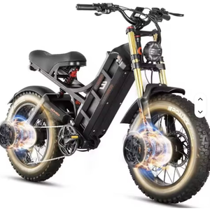 Vélo de montagne électrique à double moteur 2500W 40MPH, 52V 60AH, pneus larges, longue autonomie, dernières nouveautés, ventes populaires - Product Image 1