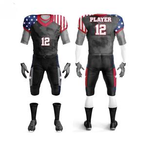 Maillot de football américain personnalisé respirant, antibactérien, à séchage rapide, en tissu sergé Spandex/Polyester, impression par sublimation, uniforme - Product Image 4