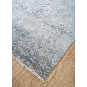 Tapis en laine noué à la main bleu de l'Asie du Sud-Est, grand tapis à motif médaillon pour la décoration de la maison, du salon ou du couloir - Pkwl-948 - Product Image 2