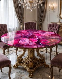 Handcrafted Polished Agate Resin Seal Stone Luxury Home Decor Religious Flower Pattern Model Table Crafted Exquisite Style - Product Image 1