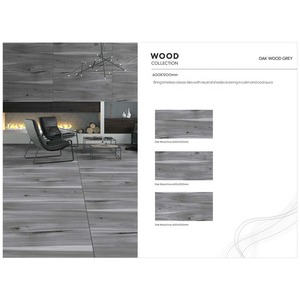 Carreaux de porcelaine polis gris bois de chêne 600x1200mm dalles de céramique aspect marbre pour la décoration intérieure des sols et des murs - Product Image 2
